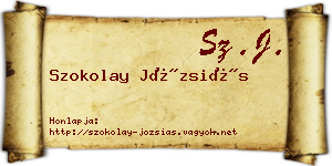Szokolay Józsiás névjegykártya